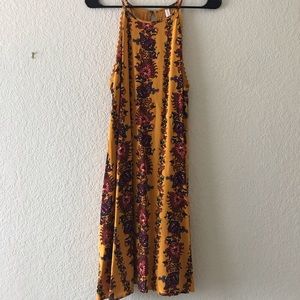 Mustard and maroon paisley midi xhilaration dress